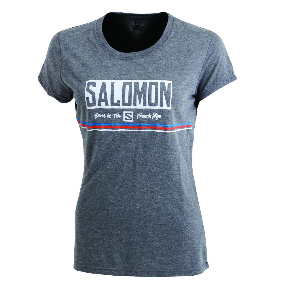 T-Shirts Salomon Femme Noir - Salomon 1947 SS W - France (2850-VNKOB)